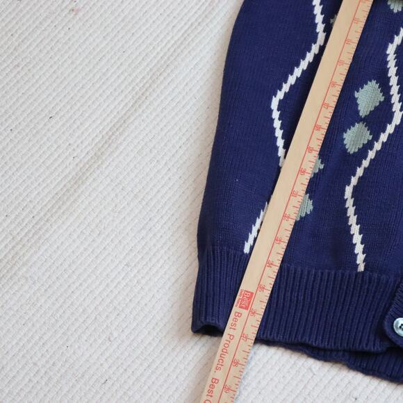 Vintage Henry Grethel Knit Sweater Vest Argyle Cardigan Style Men’s L - Picture 4 of 6